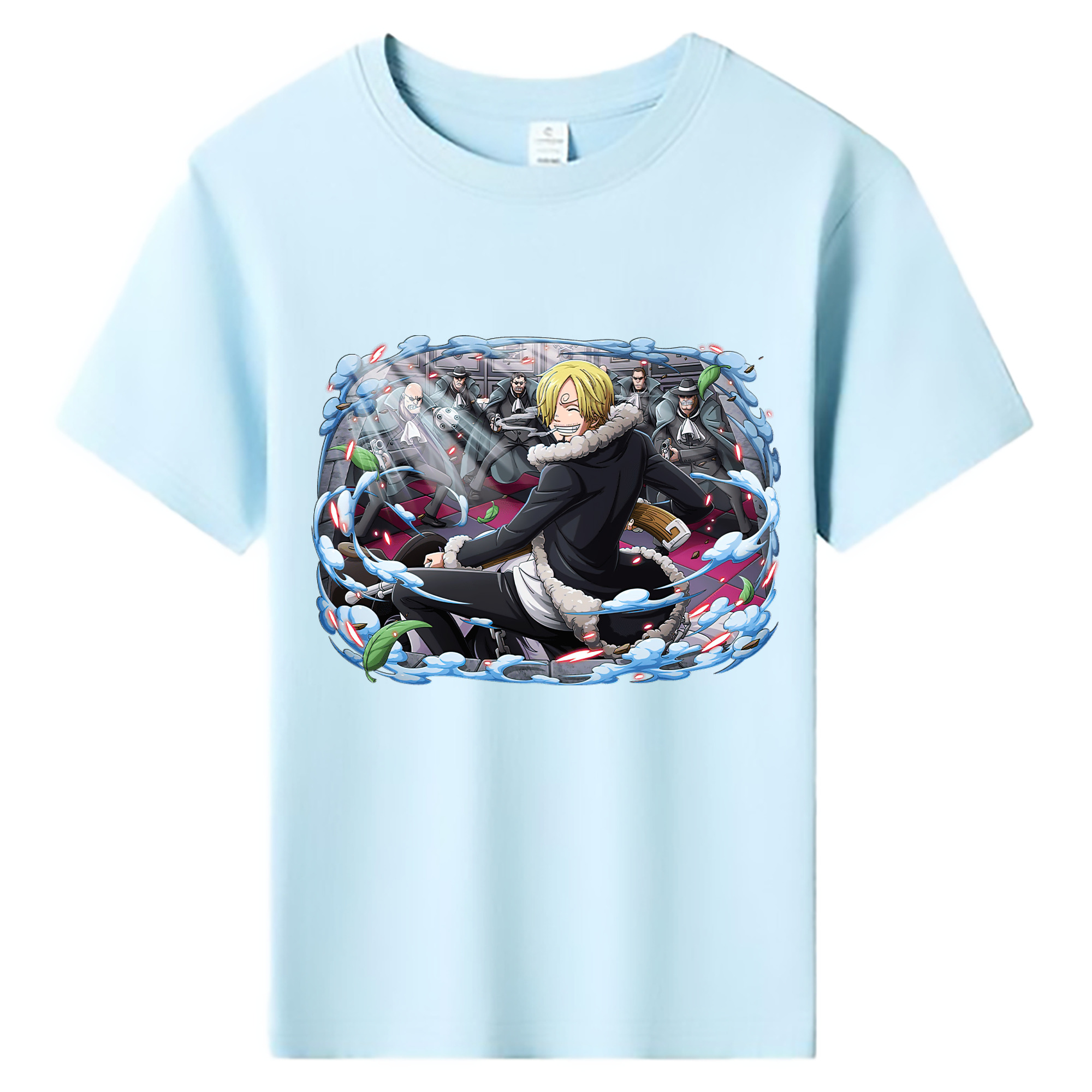 （画像用） ワンピース サンジ ONE PIECE Sanji 綿100％キッズTシャツ（フロントプリント）